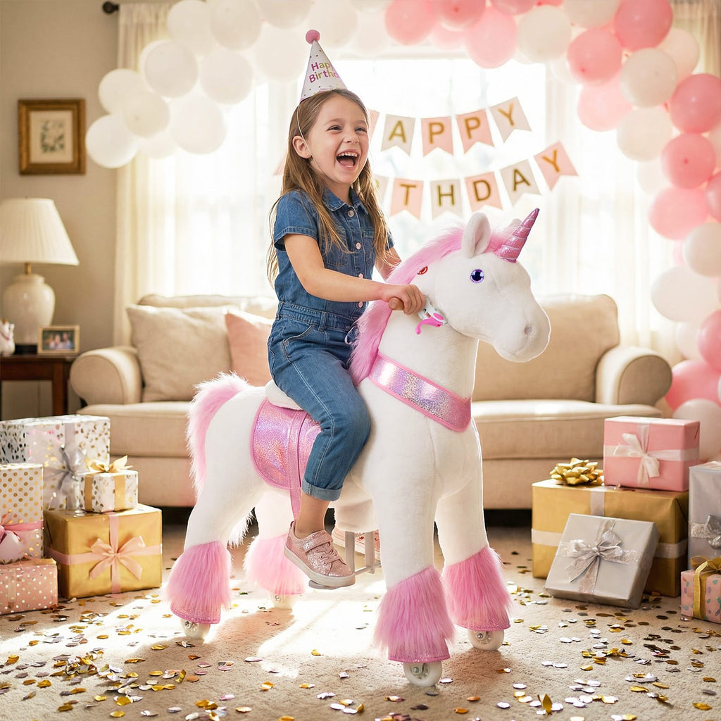 Model U® Unicorn Ride-On Toy Age 4–7 – Pink