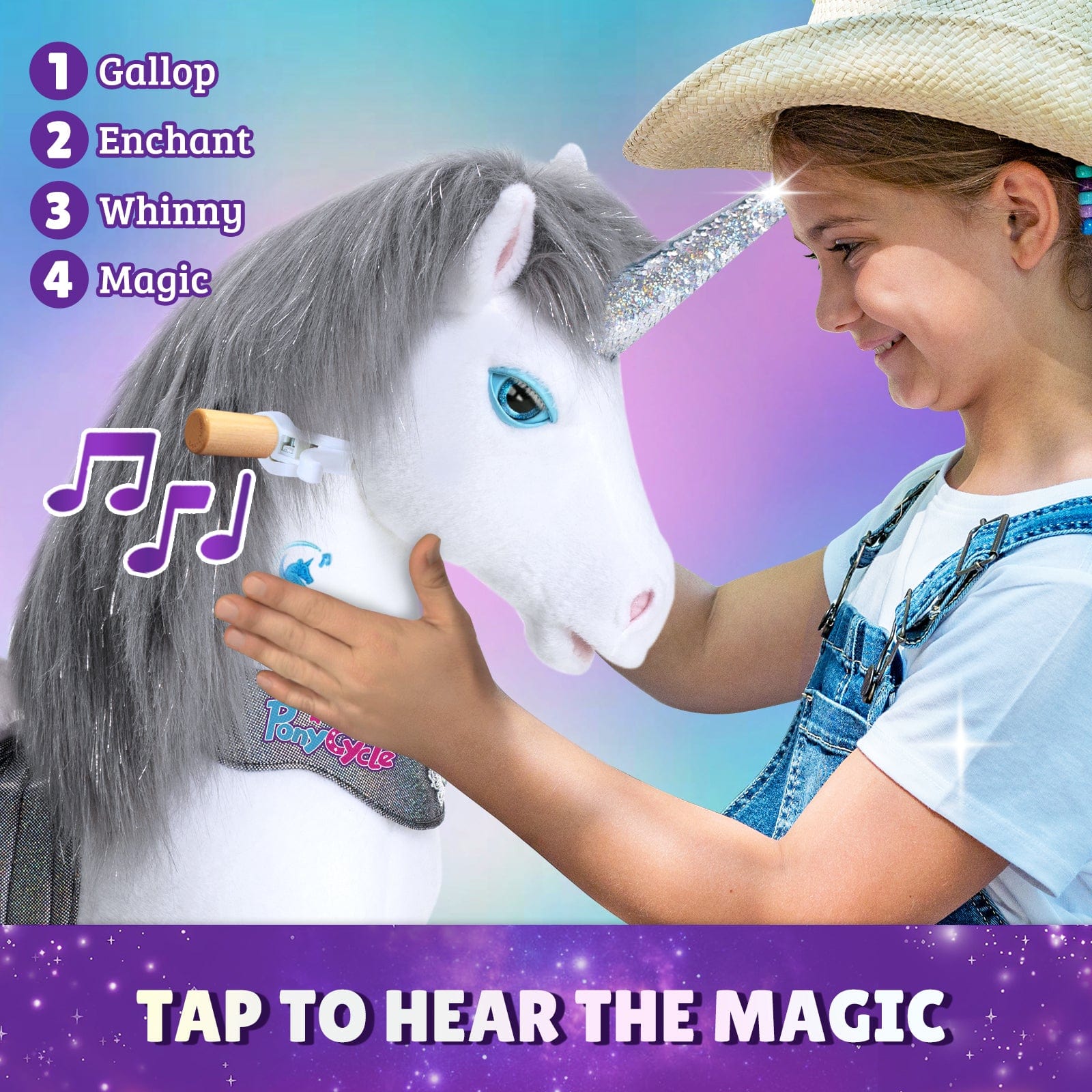 Model Y® Unicorn Ride-On Toy Age 4–7 – Grey