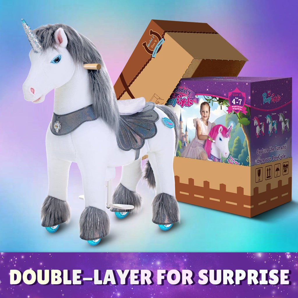 Model Y® Unicorn Ride-On Toy Age 4–7 – Grey