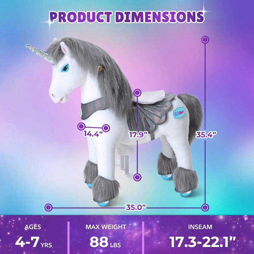 Model Y® Unicorn Ride-On Toy Age 4–7 – Grey