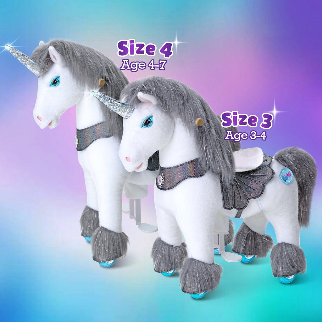 Model Y® Unicorn Ride-On Toy Age 4–7 – Grey