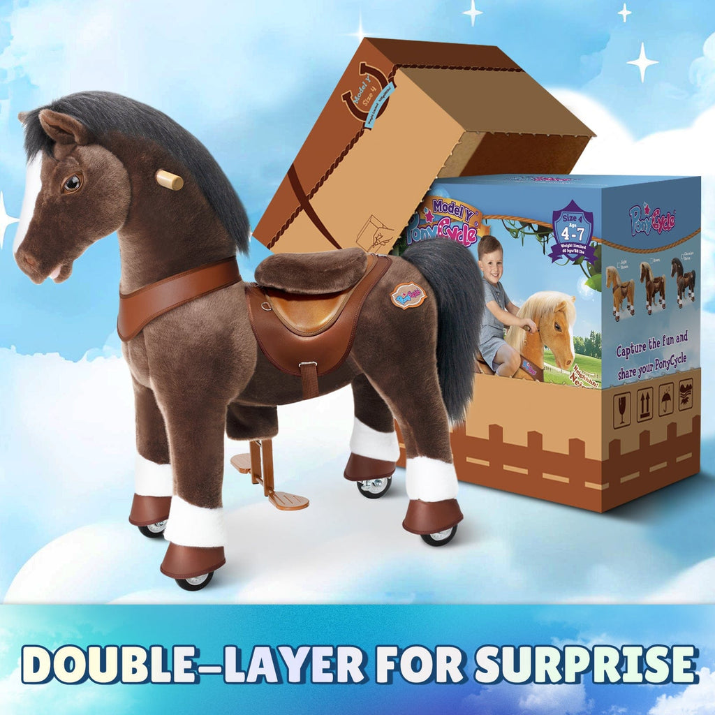 Model Y® Horse Ride-On Toy Age 4–7 – Chocolate Brown