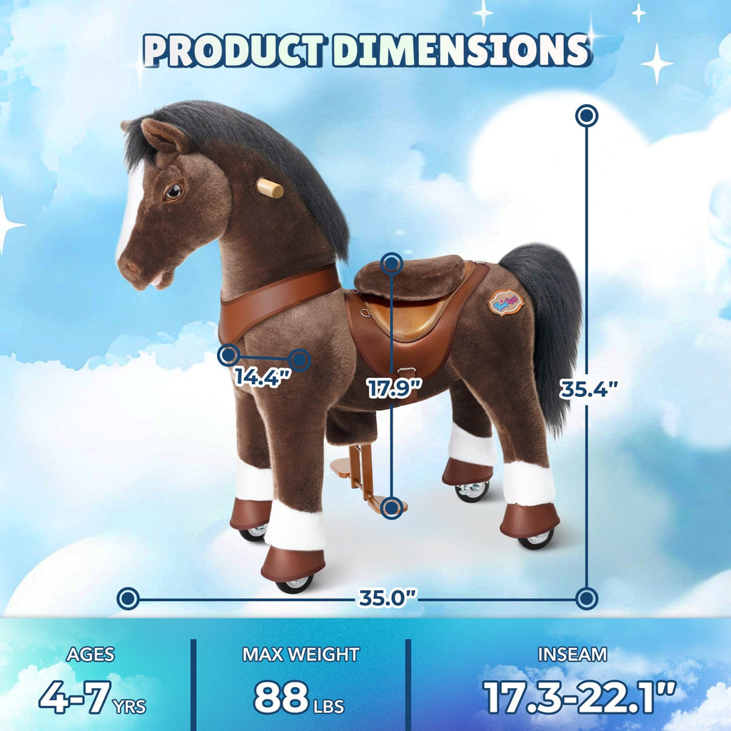 Model Y® Horse Ride-On Toy Age 4–7 – Chocolate Brown