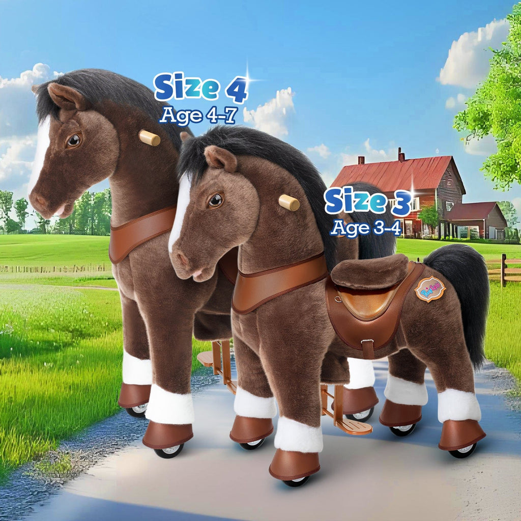 Model Y® Horse Ride-On Toy Age 4–7 – Chocolate Brown